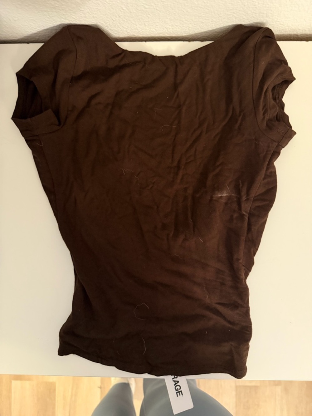 Garage Brown Open Cowl Back